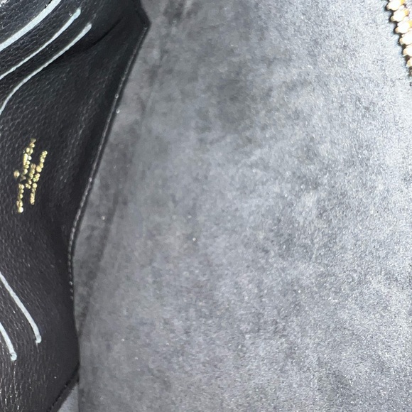 LOUIS VUITTON DOUBLE ZIP POCHETTE CROSSBODY EMPREINTE MONOGRAM NOIR Black - Picture 9 of 16